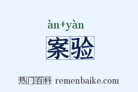 案验是什么意思的图片